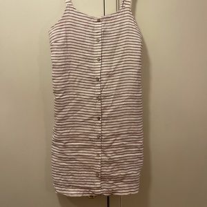 Stripped linen dress